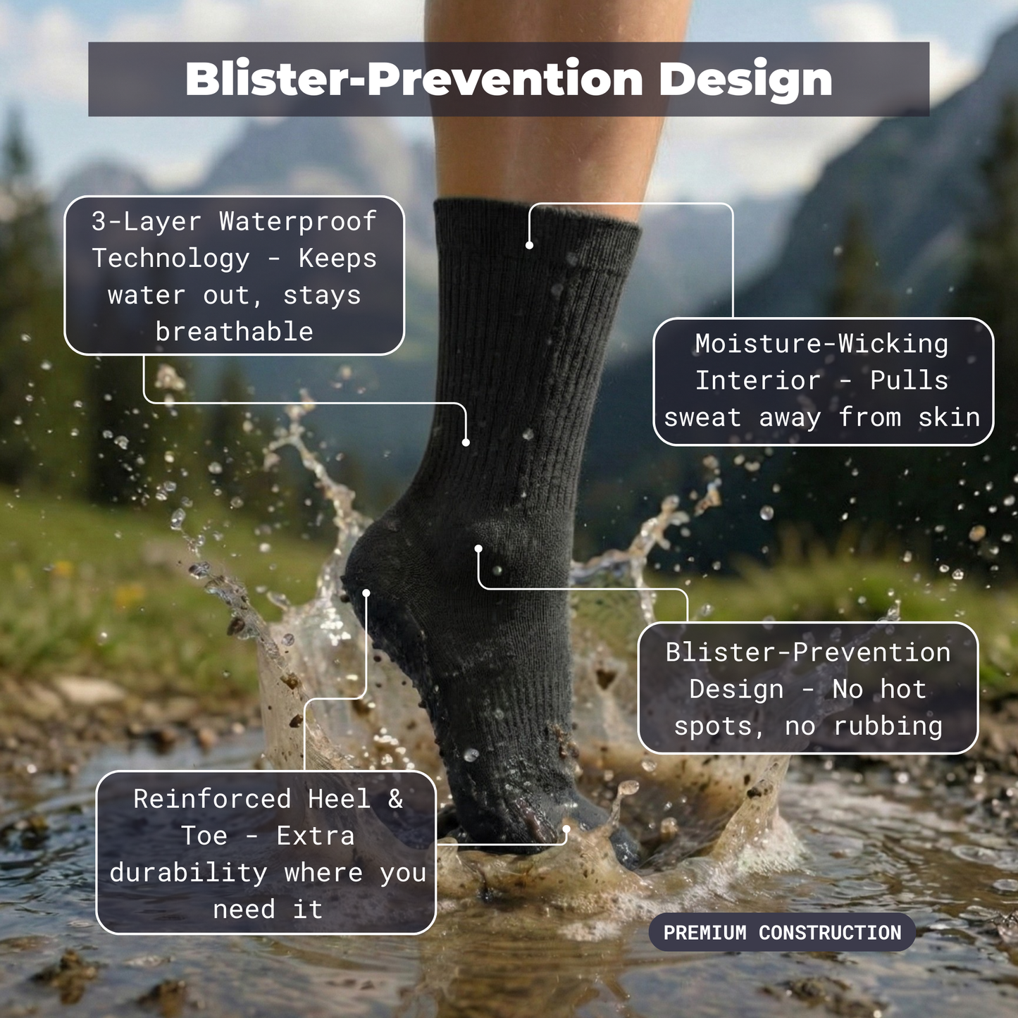 AquaStride Waterproof Socks