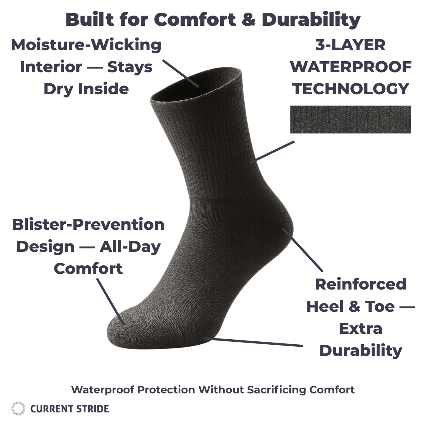 Pro-Adventure Waterproof Athletic Socks